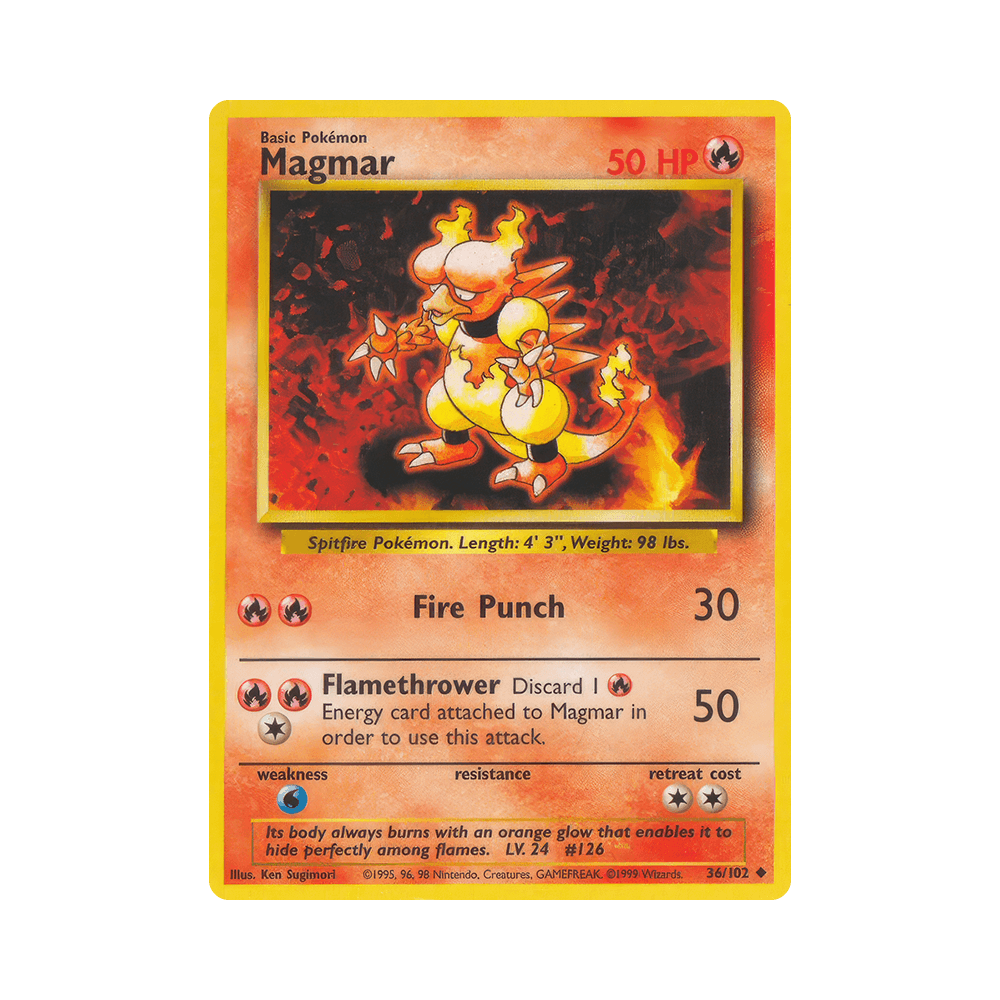 036/102 Magmar Non Comune Unlimited (ITA) - Set Base rr