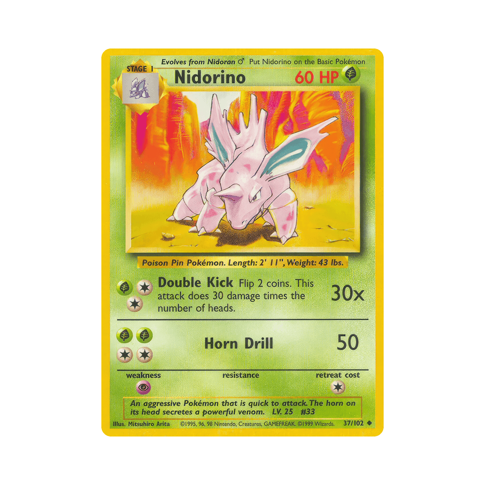 037/102 Nidorino Non Comune Unlimited (ITA) - Set Base rr