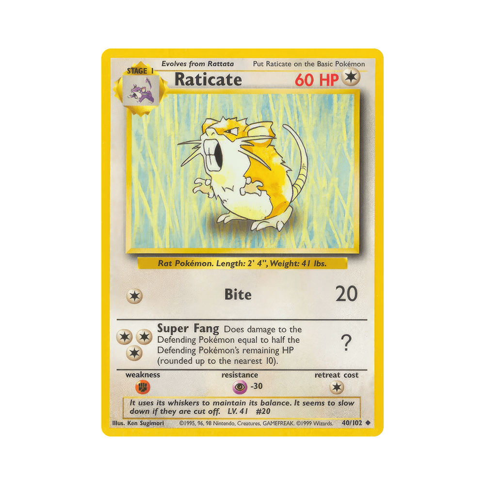 040/102 Raticate Non Comune Unlimited (ITA) - Set Base rr