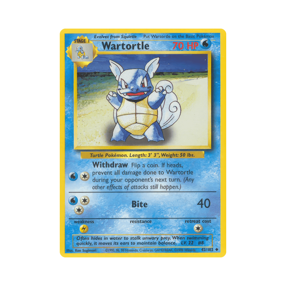 042/102 Wartortle Non Comune Unlimited (ITA) - Set Base rr