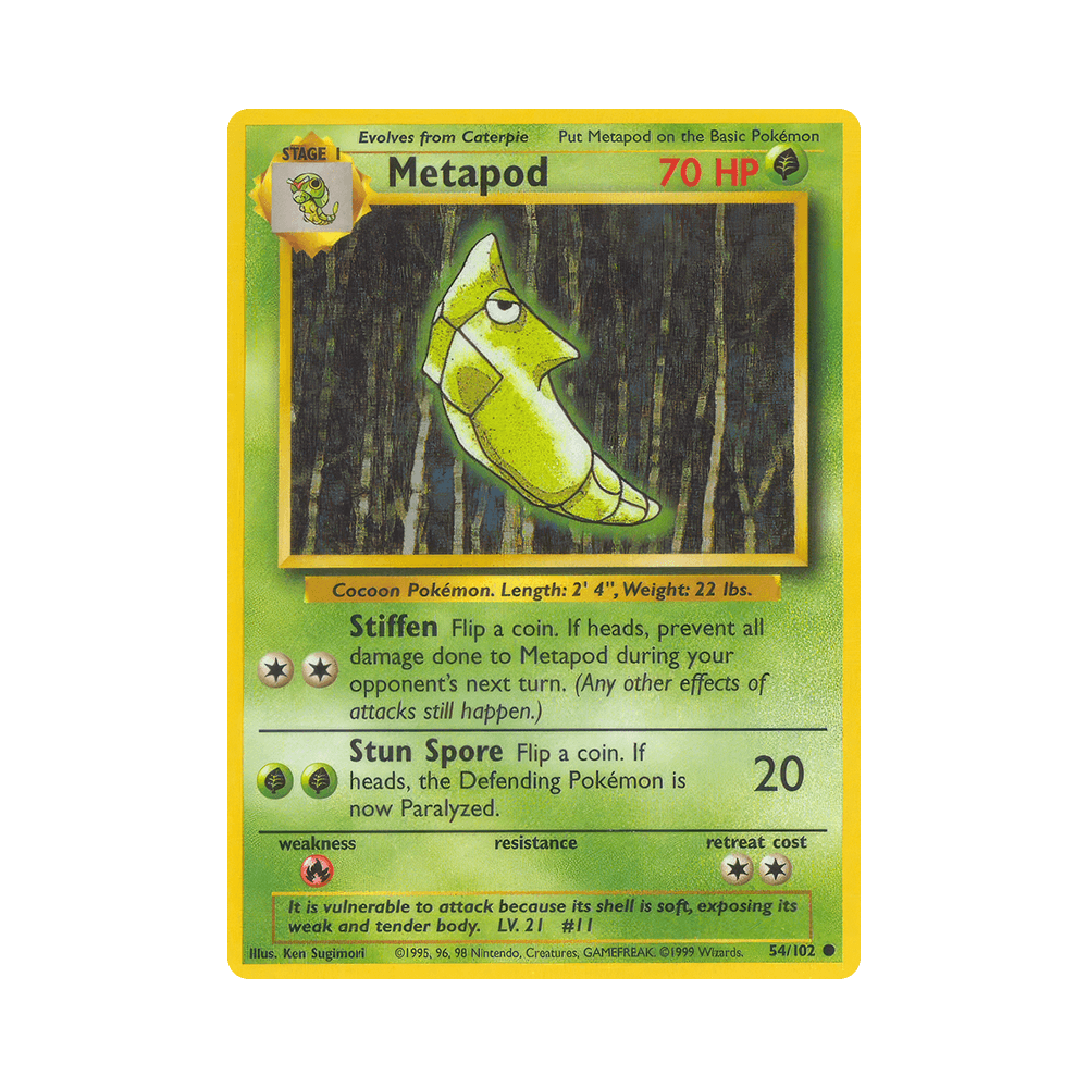 054/102 Metapod Comune Unlimited (ITA) - Set Base rr