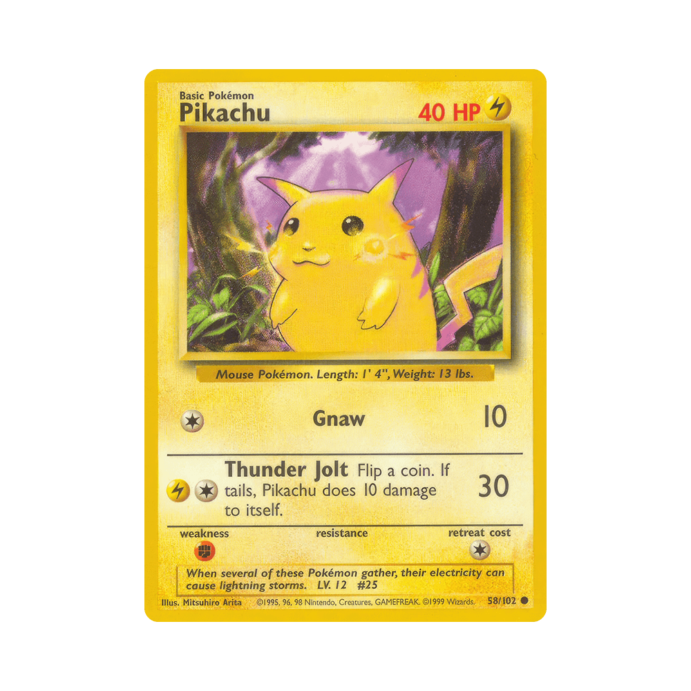 058/102 Pikachu Comune Unlimited (ITA) - Set Base rr