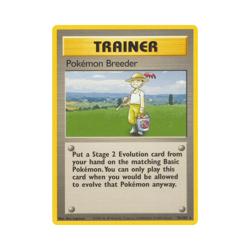 076/102 Allevatore di Pokémon Rara Unlimited (ITA) - Set Base rr