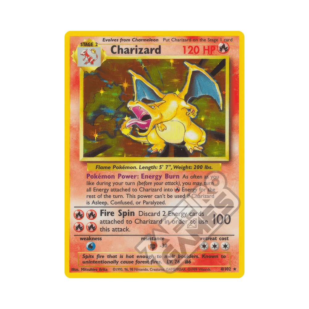 004/102 Charizard Holo Unlimited (ITA) - Set Base rr