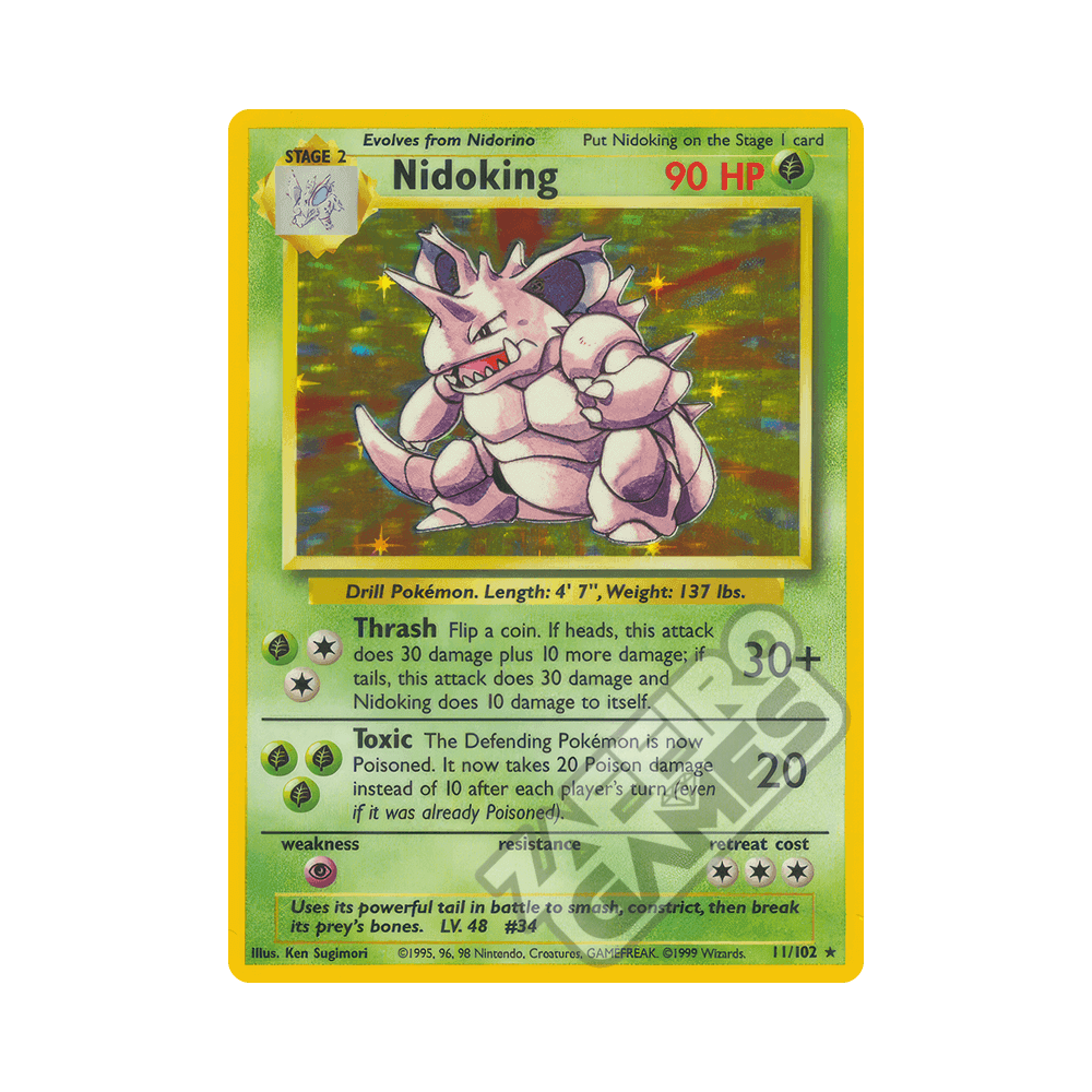011/102 Nidoking Holo Unlimited (ITA) - Set Base rr