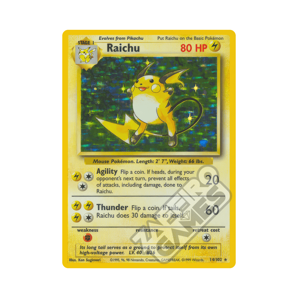 014/102 Raichu Holo Unlimited (ITA) - Set Base rr