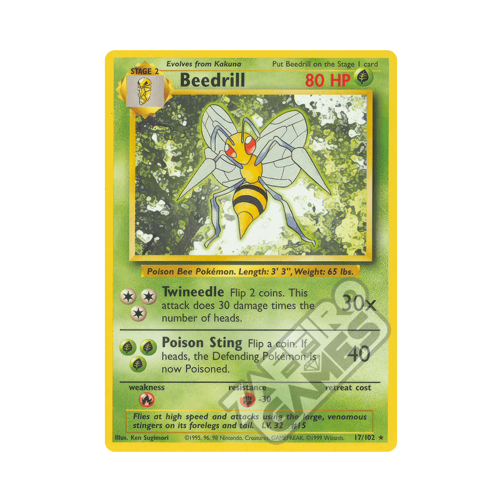 017/102 Beedrill Rara Unlimited (ITA) - Set Base rr