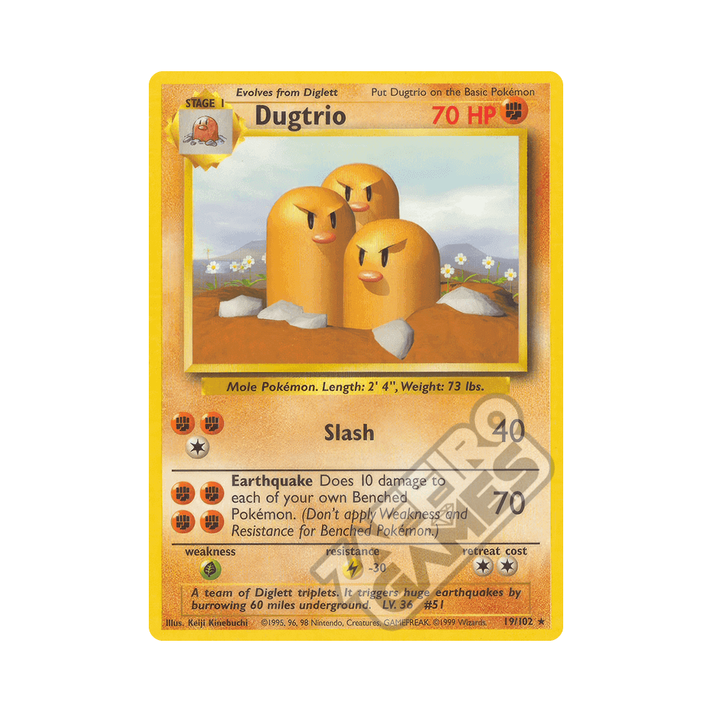 019/102 Dugtrio Rara Unlimited (ITA) - Set Base rr