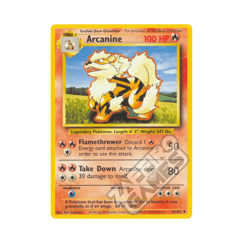 023/102 Arcanine Rara Unlimited (ITA) - Set Base rr