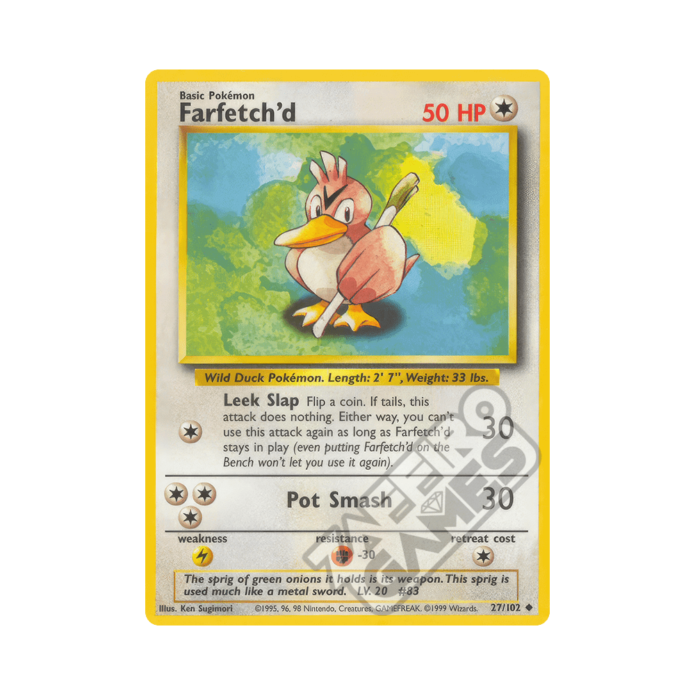 027/102 Farfetch'd Non Comune Unlimited (ITA) - Set Base rr