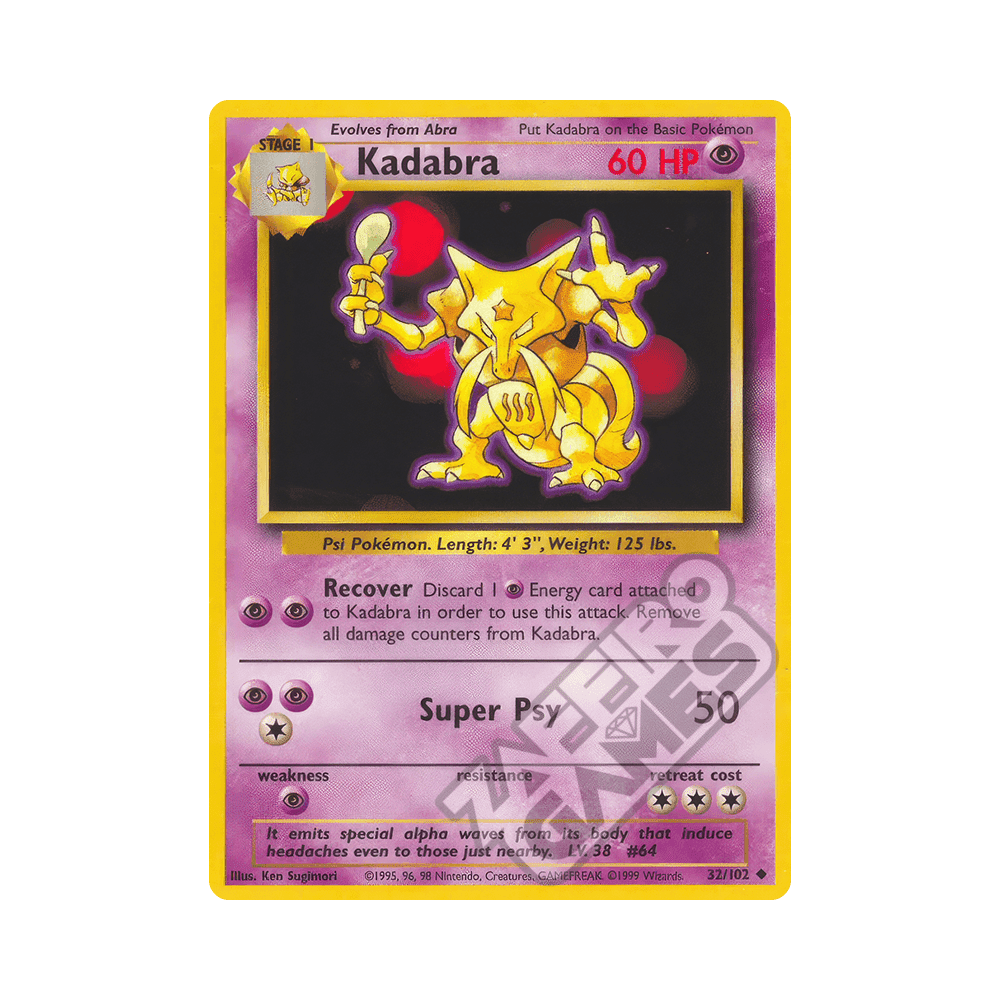 032/102 Kadabra Non Comune Unlimited (ITA) - Set Base rr
