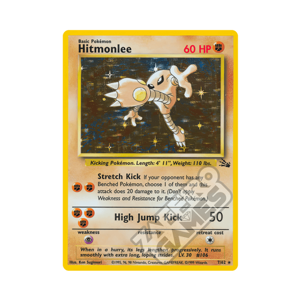 07/62 Hitmonlee Holo Unlimited (ITA) - Fossil rr