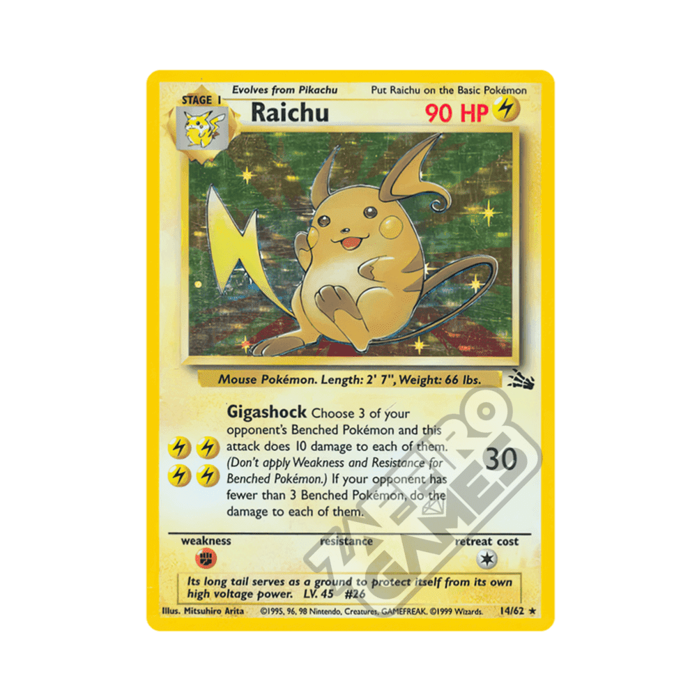 14/62 Raichu Holo Unlimited (ITA) - Fossil rr