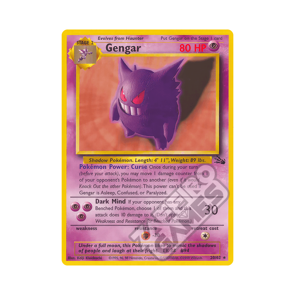 20/62 Gengar Rara Unlimited (ITA) - Fossil rr