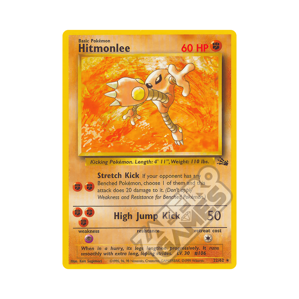 22/62 Hitmonlee Rara Unlimited (ITA) - Fossil rr