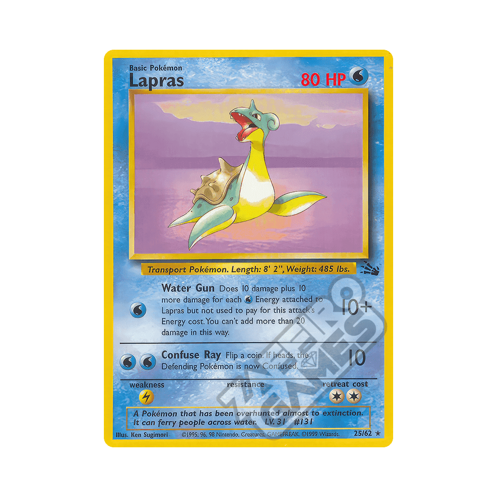 25/62 Lapras Rara Unlimited (ITA) - Fossil rr