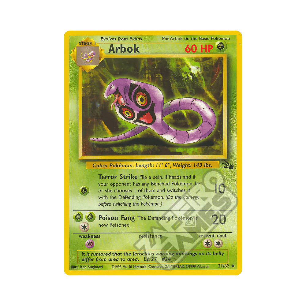 31/62 Arbok Non comune Unlimited (ITA) - Fossil rr