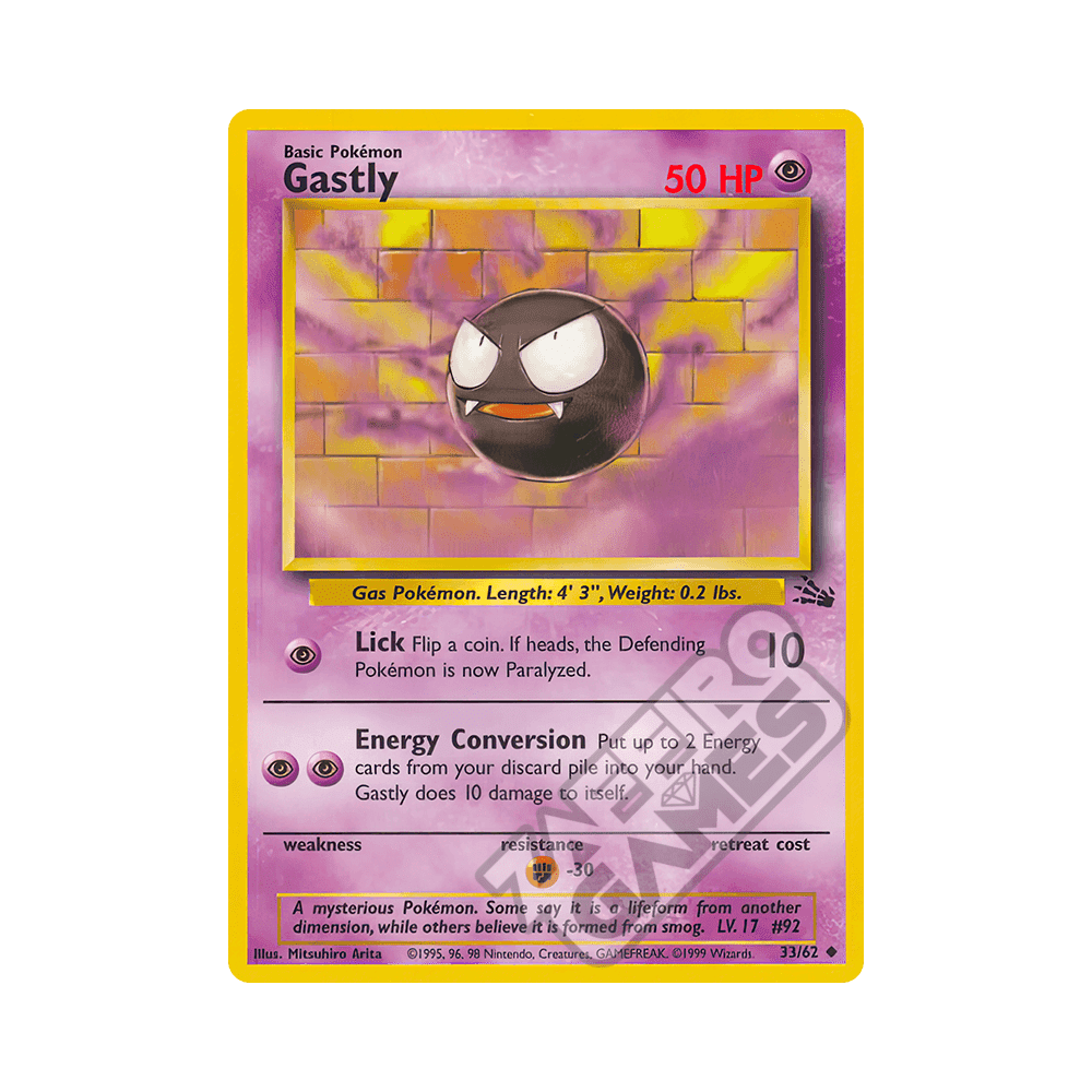 33/62 Gastly Non comune Unlimited (ITA) - Fossil rr
