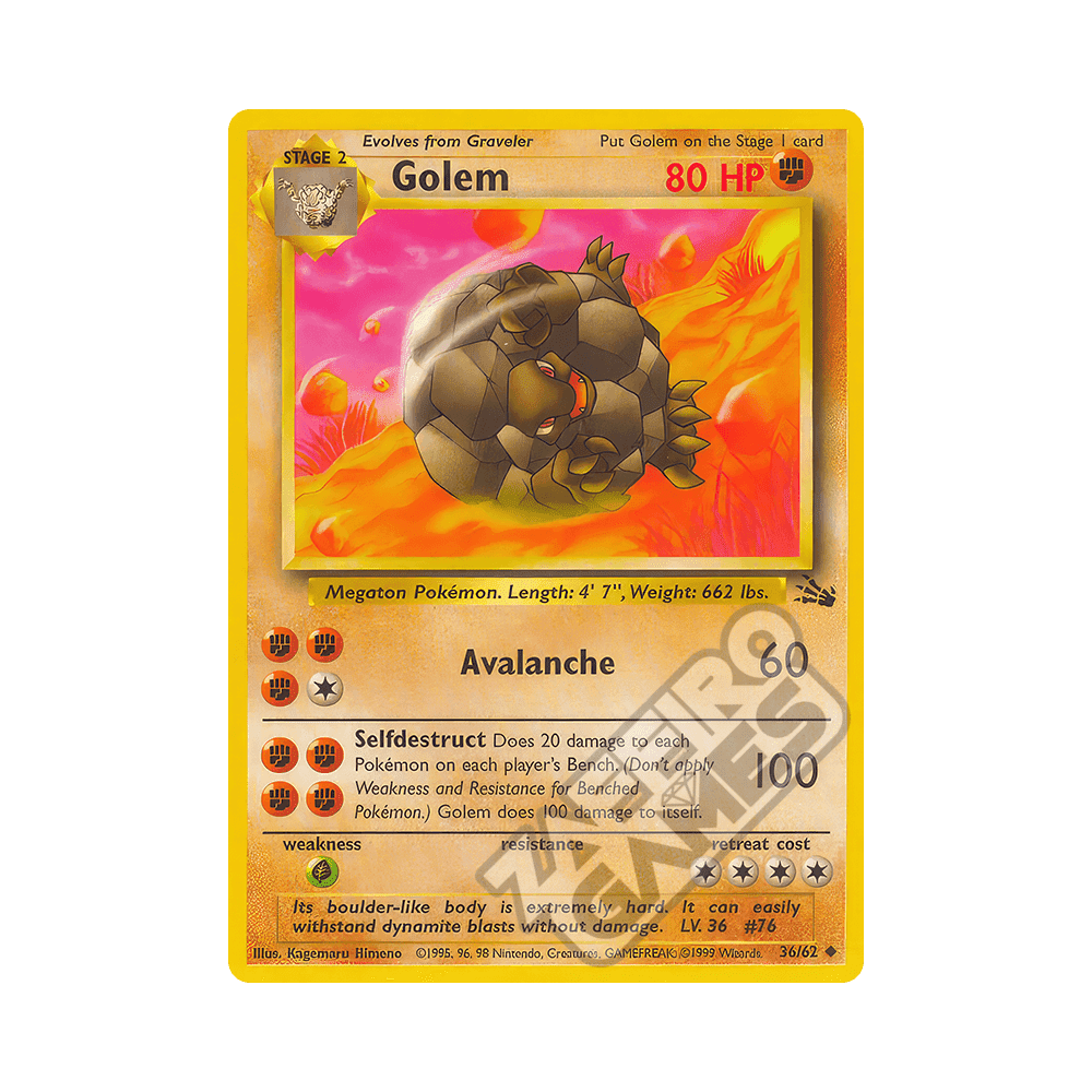36/62 Golem Non comune Unlimited (ITA) - Fossil rr