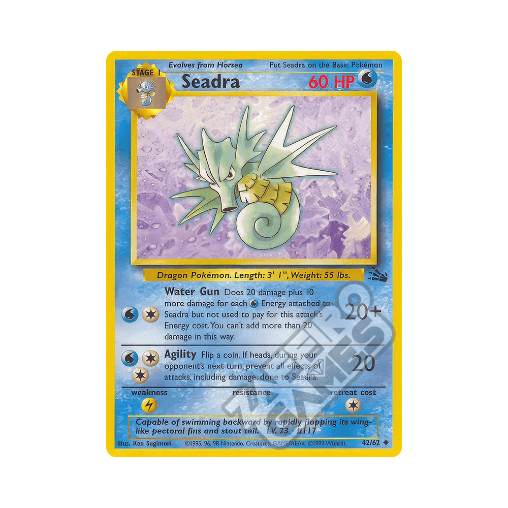 42/62 Seadra Non comune Unlimited (ITA) - Fossil rr