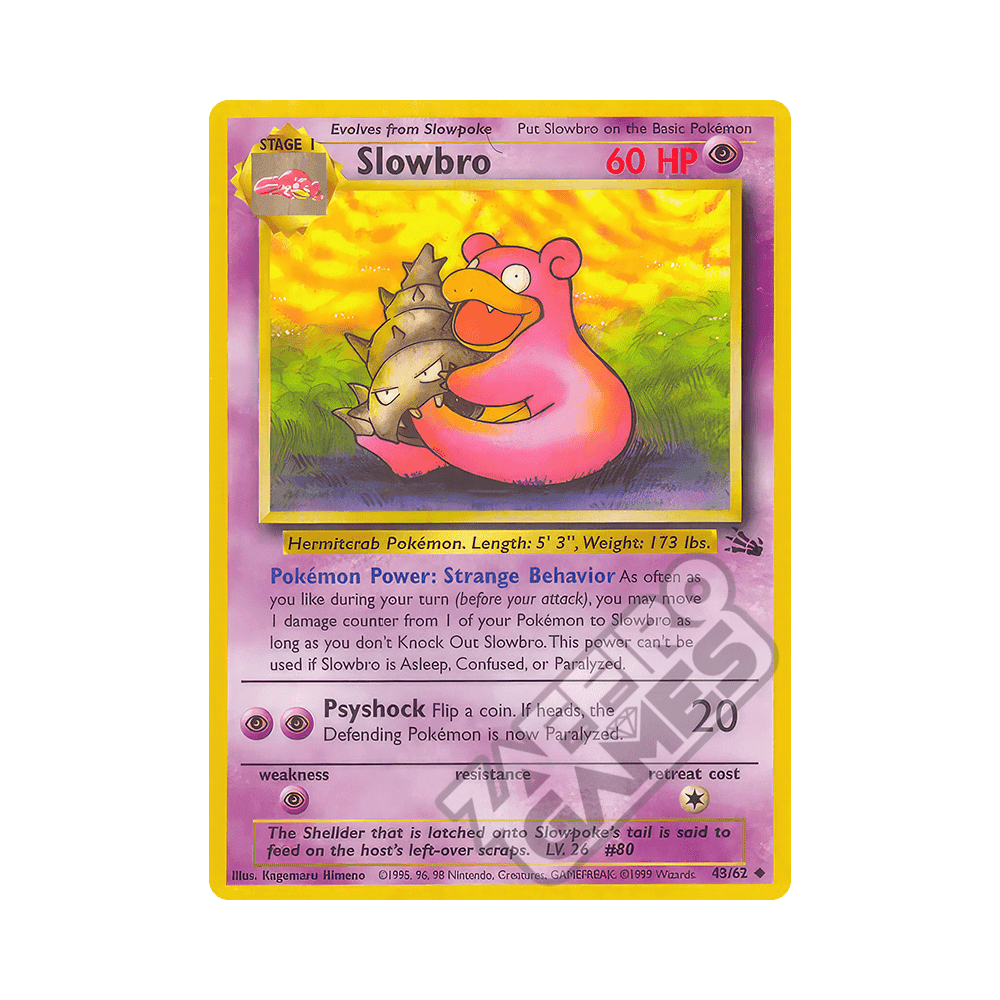 43/62 Slowbro Non comune Unlimited (ITA) - Fossil rr