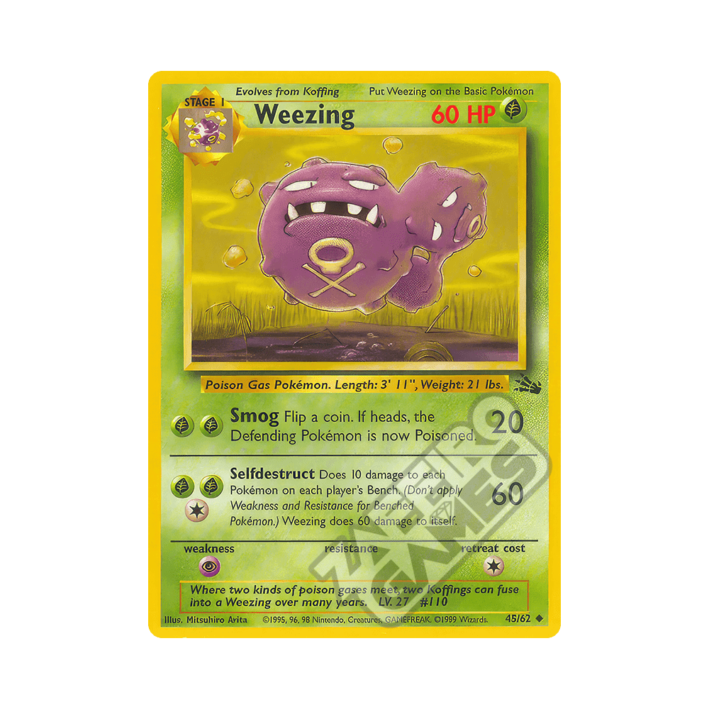 45/62 Weezing Non comune Unlimited (ITA) - Fossil rr