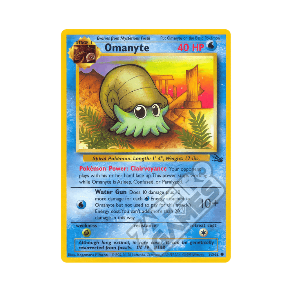 52/62 Omanyte Comune Unlimited (ITA) - Fossil rr