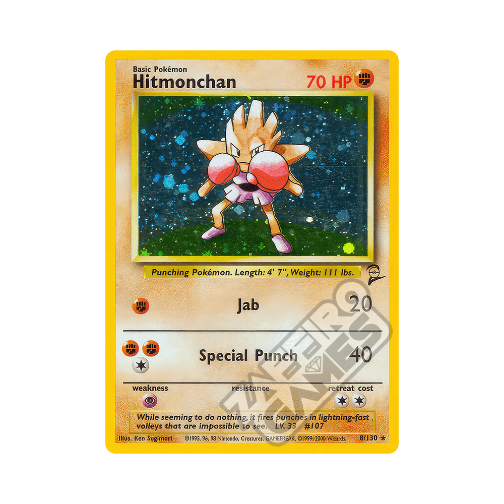 008/130 Hitmonchan Holo (ENG) - Set Base 2 rr