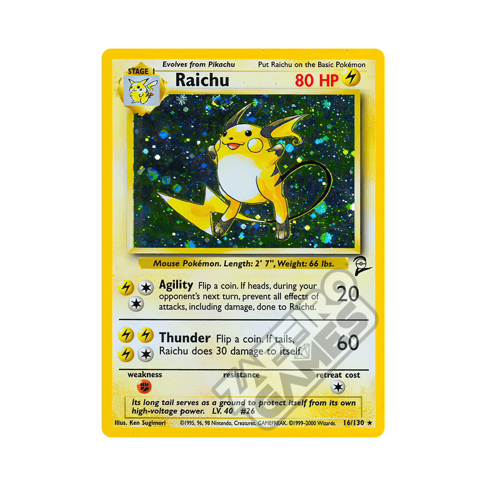 016/130 Raichu Holo (ENG) - Set Base 2 rr