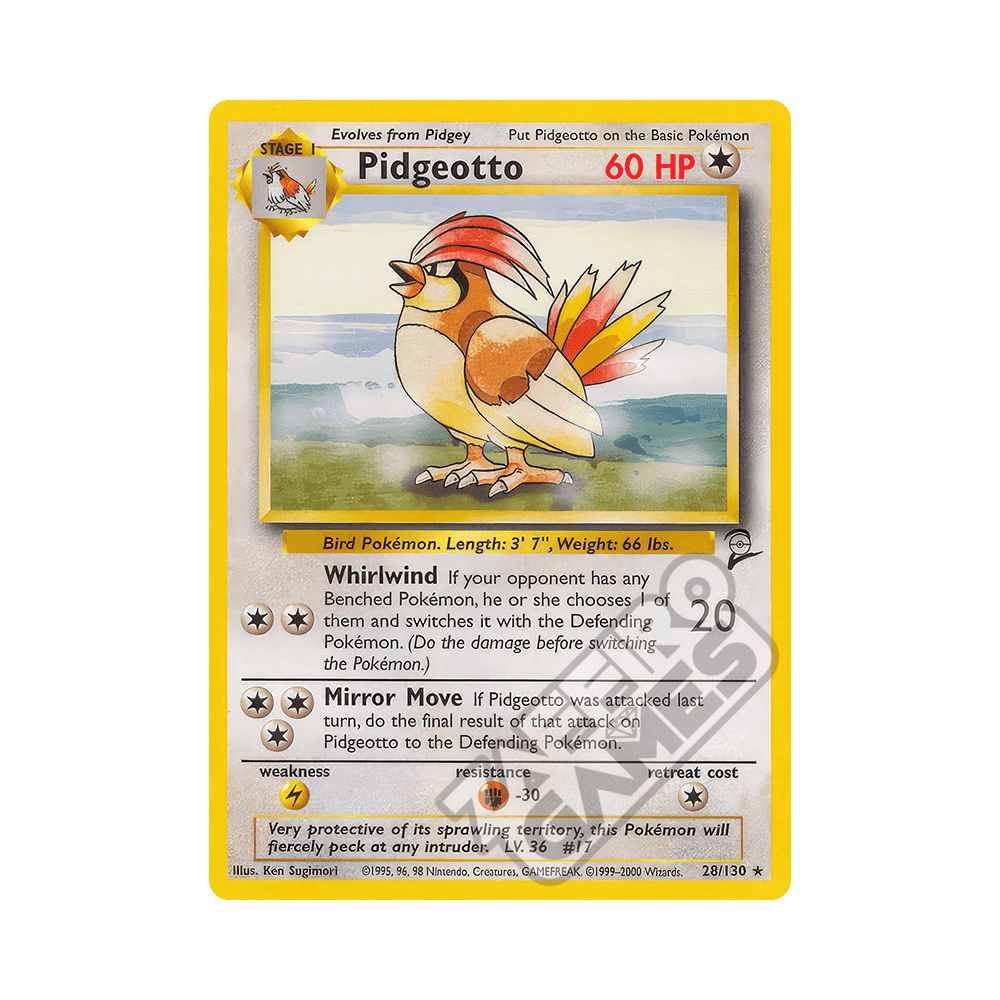 028/130 Pidgeotto Rara (ENG) - Set Base 2 rr