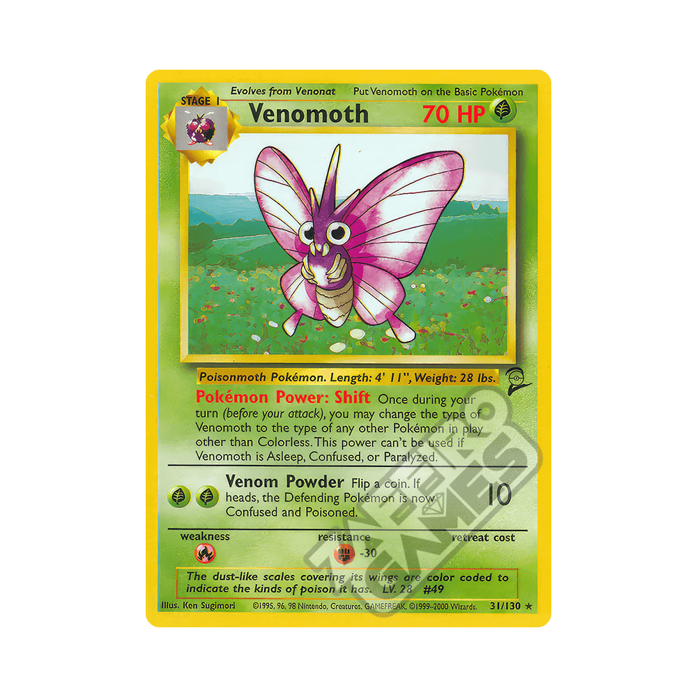 031/130 Venomoth Rara (ENG) - Set Base 2 rr