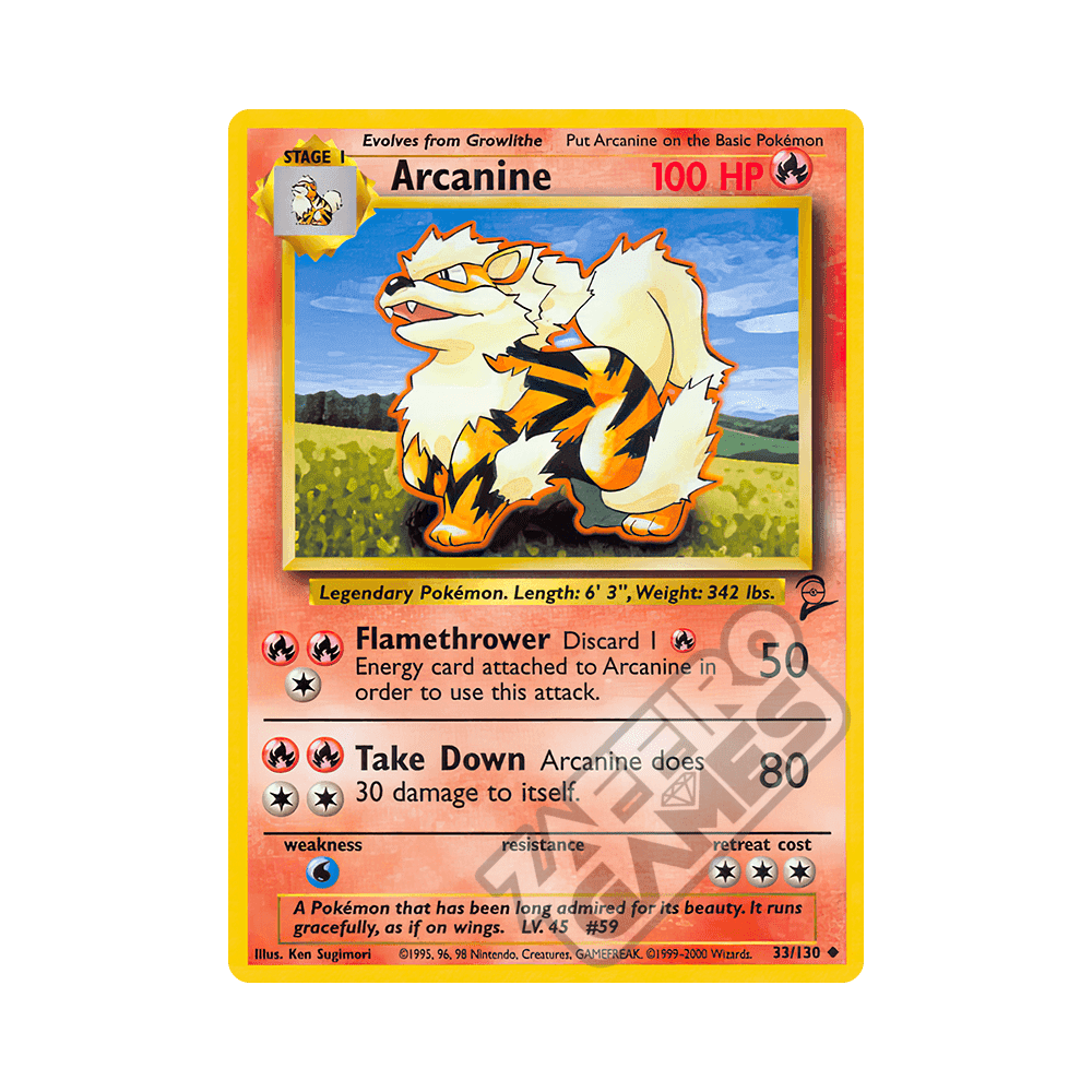 033/130 Arcanine Non Comune (ENG) - Set Base 2 rr