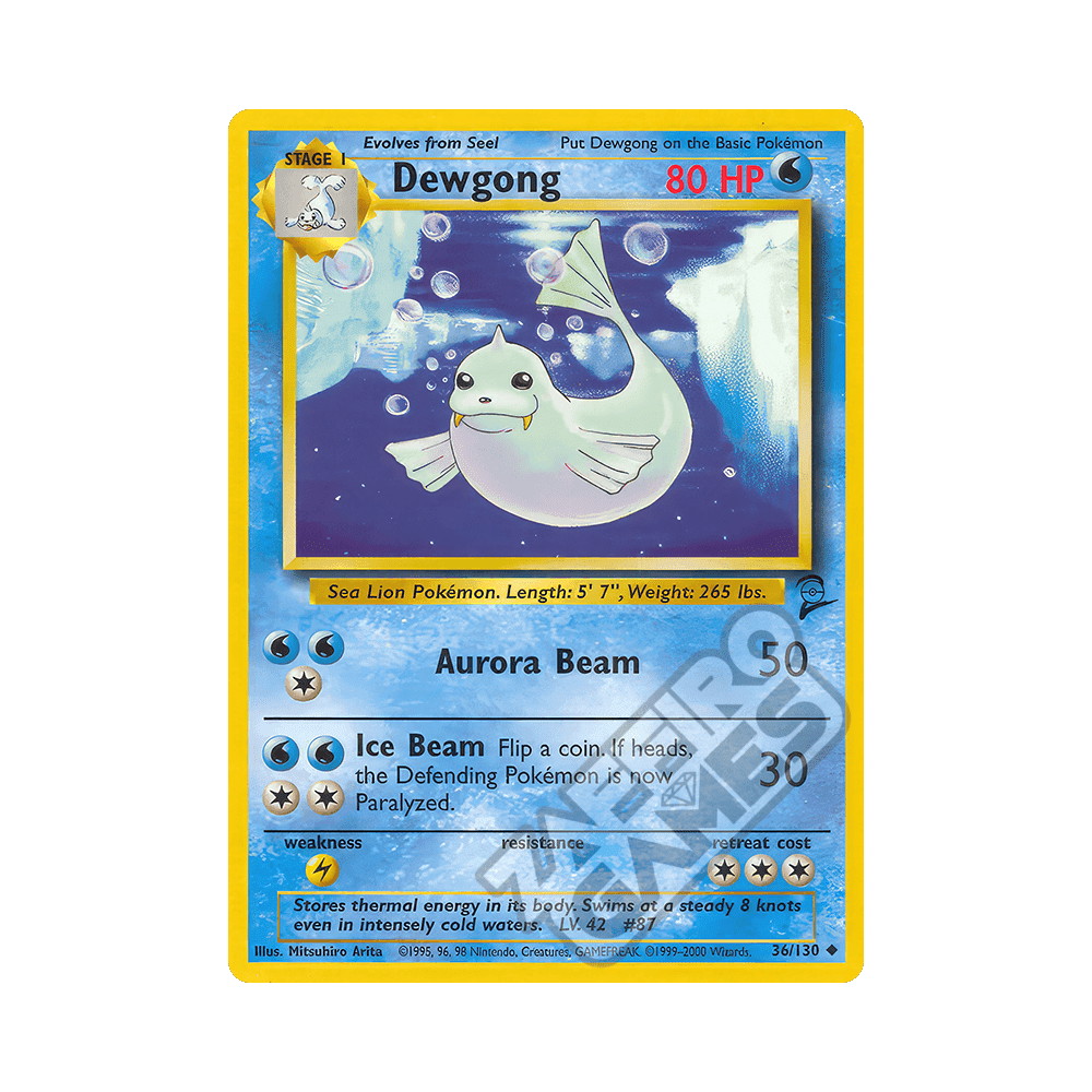036/130 Dewgong Non Comune (ENG) - Set Base 2 rr