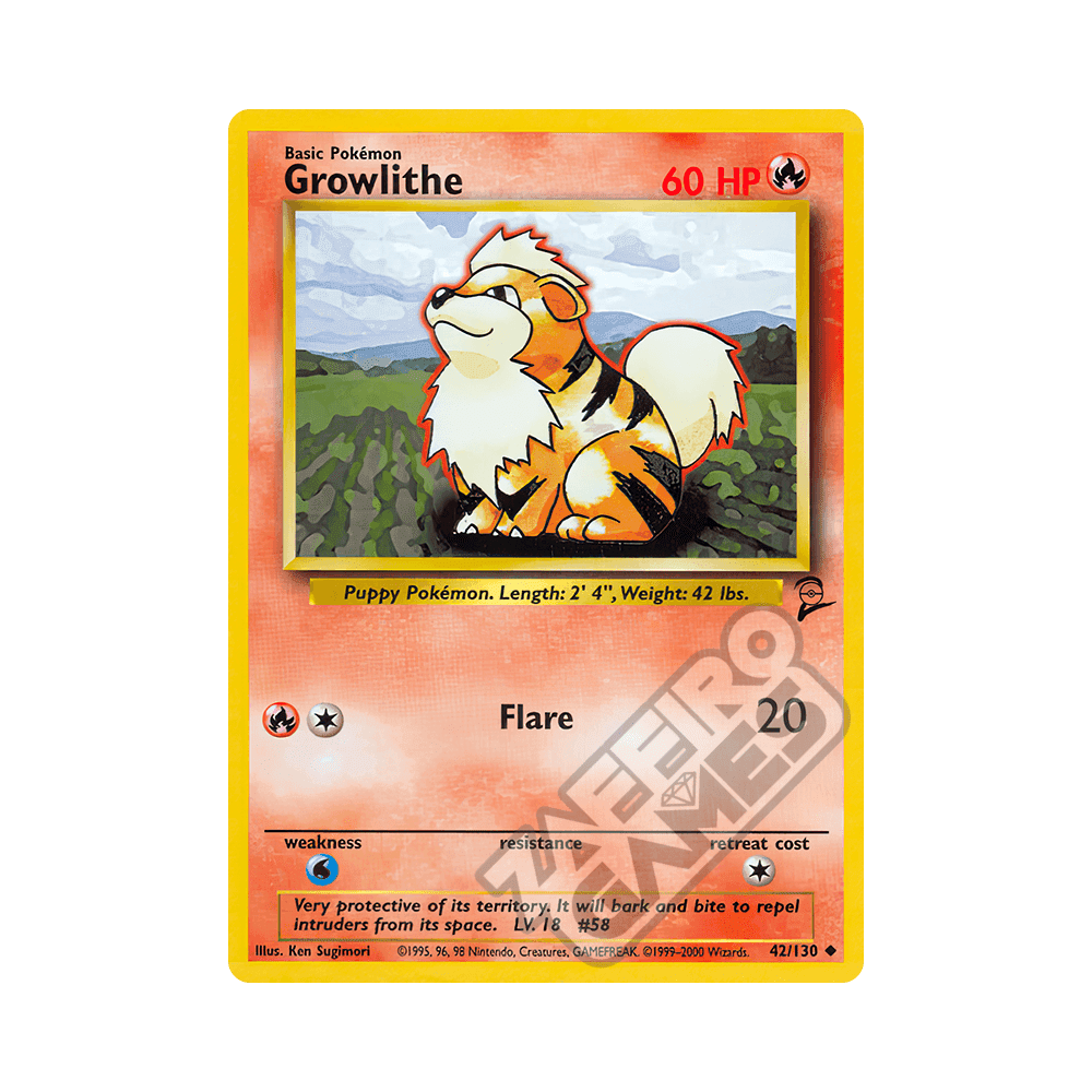 042/130 Growlithe Non Comune (ENG) - Set Base 2 rr