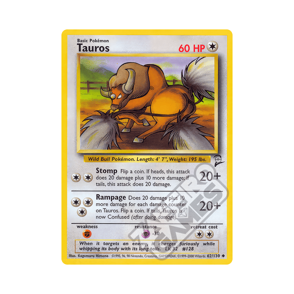 062/130 Tauros Non Comune (ENG) - Set Base 2 rr