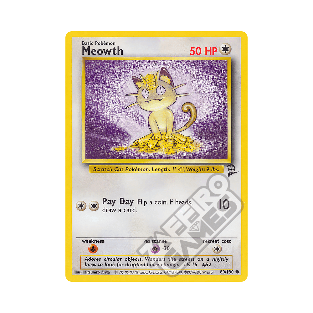 080/130 Meowth Comune (ENG) - Set Base 2 rr