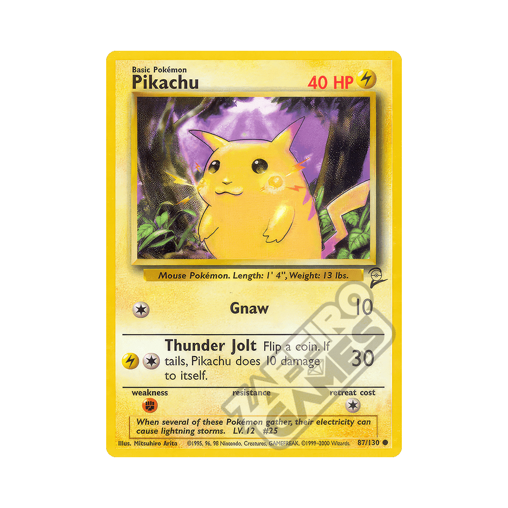 087/130 Pikachu Comune (ENG) - Set Base 2 rr
