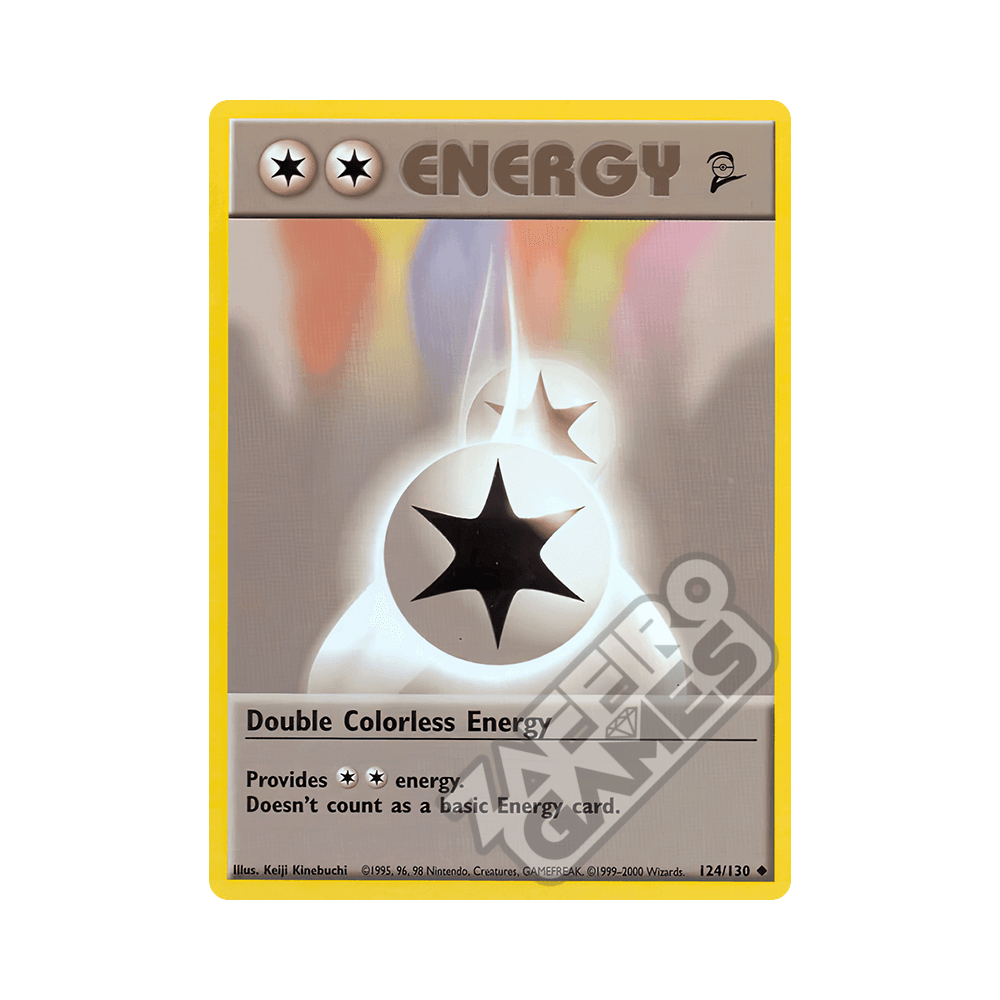 124/130 Double Colorless Energy Non Comune (ENG) - Set Base 2 rr