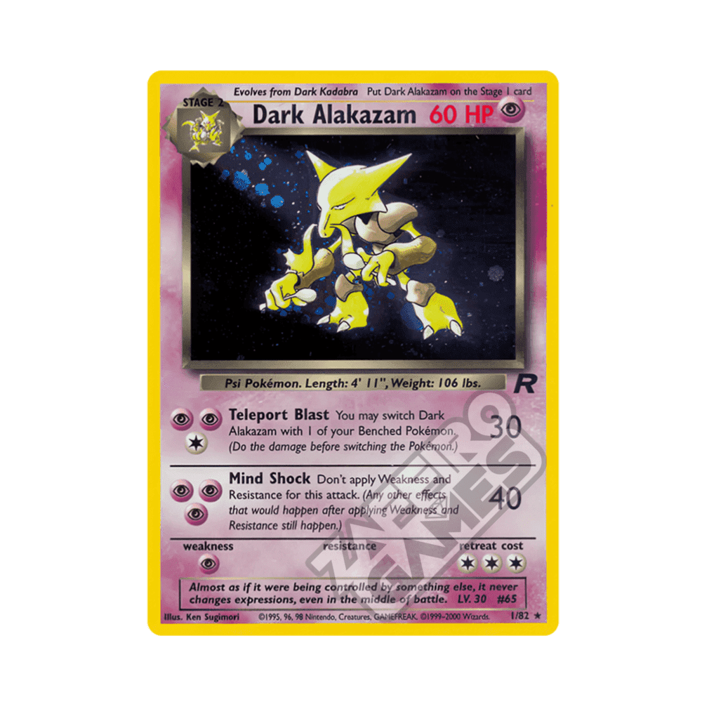 01/82 Dark Alakazam Holo Unlimited (ITA) - Team Rocket rr
