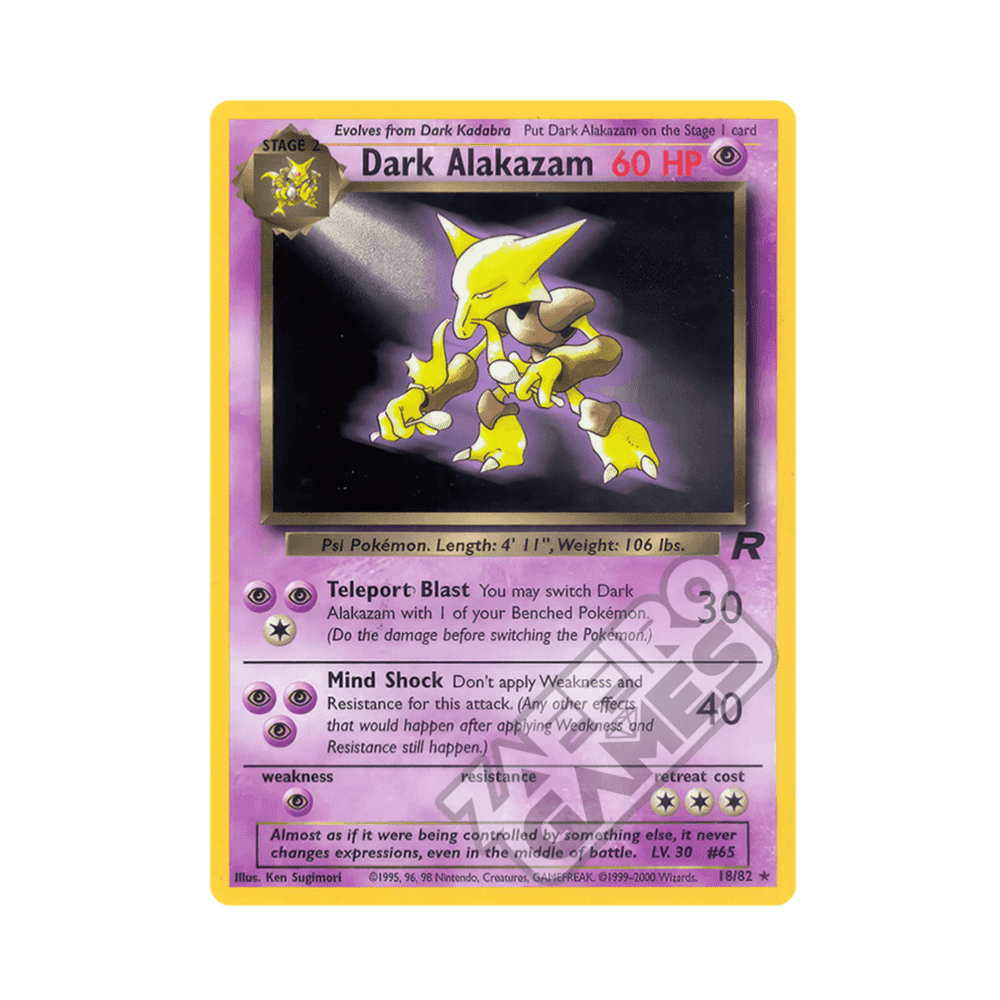 18/82 Dark Alakazam Rara Unlimited (ITA) - Team Rocket rr