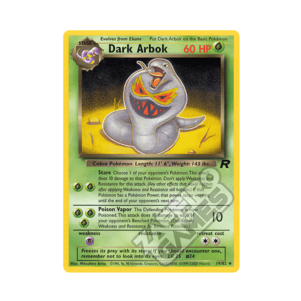 19/82 Dark Arbok Rara Unlimited (ITA) - Team Rocket rr