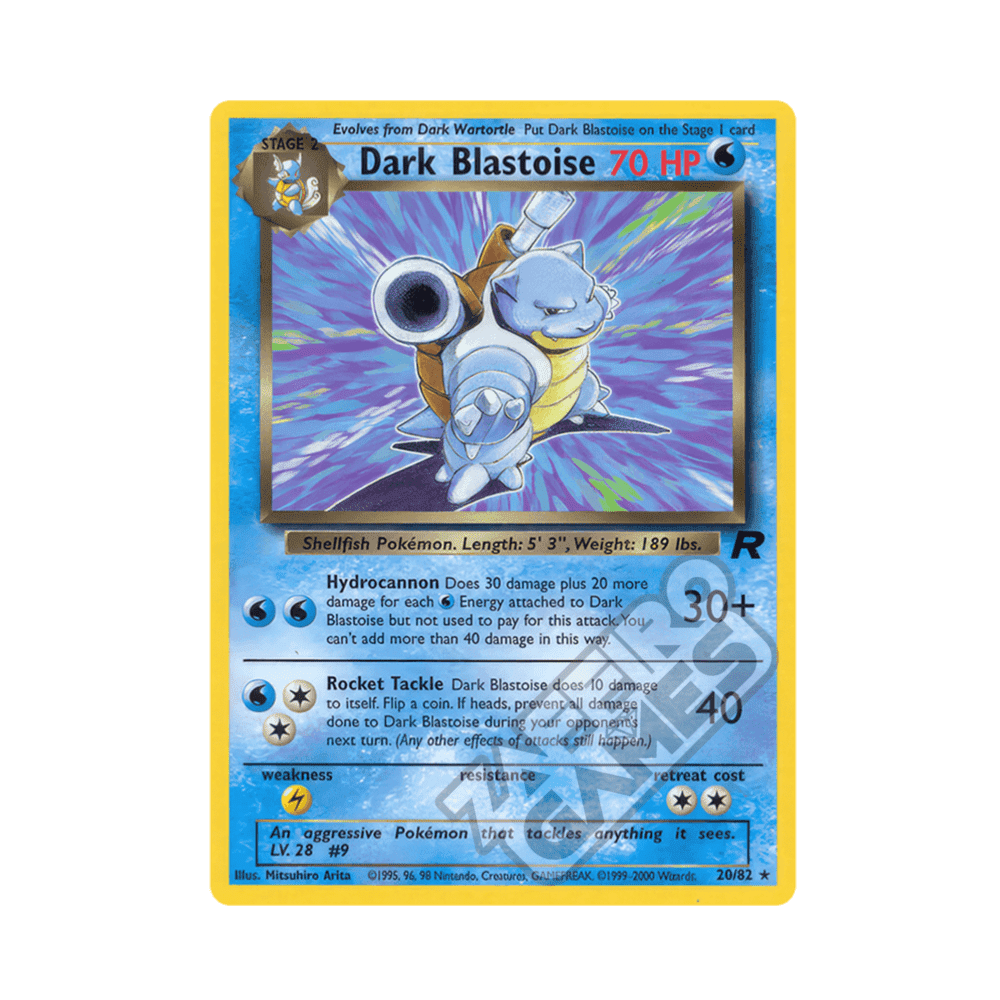 20/82 Dark Blastoise Rara Unlimited (ITA) - Team Rocket rr