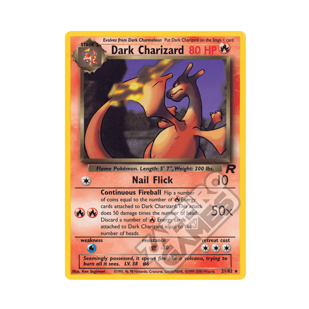 21/82 Dark Charizard Rara Unlimited (ITA) - Team Rocket rr