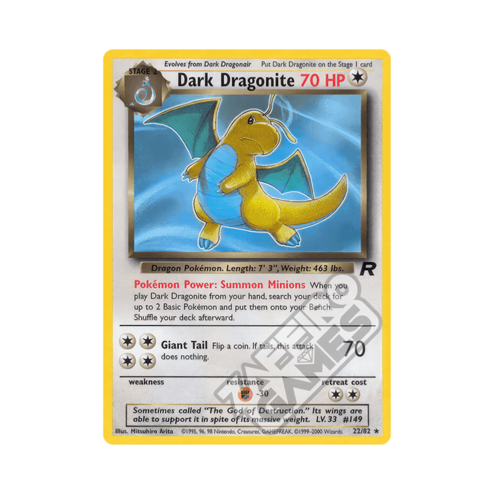 22/82 Dark Dragonite Rara Unlimited (ITA) - Team Rocket rr