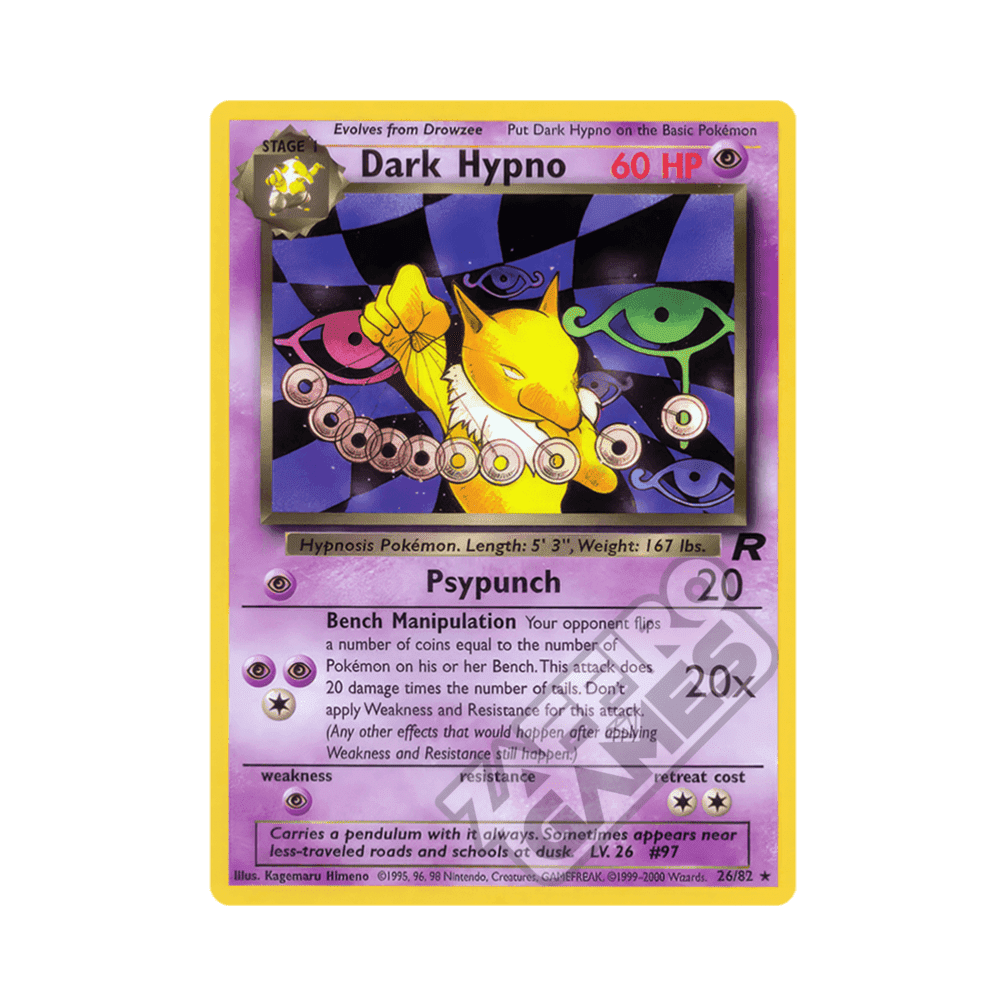 26/82 Dark Hypno Rara Unlimited (ITA) - Team Rocket rr