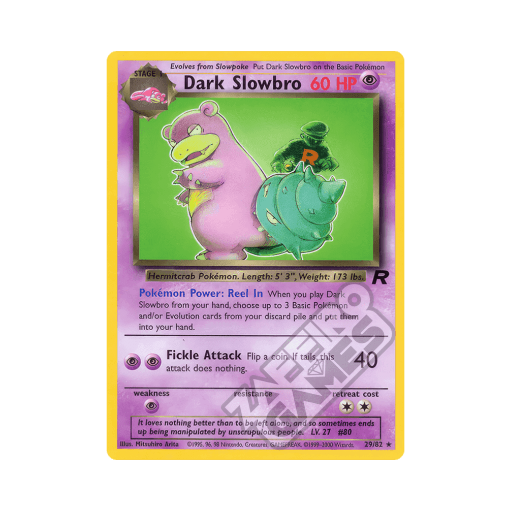 29/82 Dark Slowbro Rara Unlimited (ITA) - Team Rocket rr