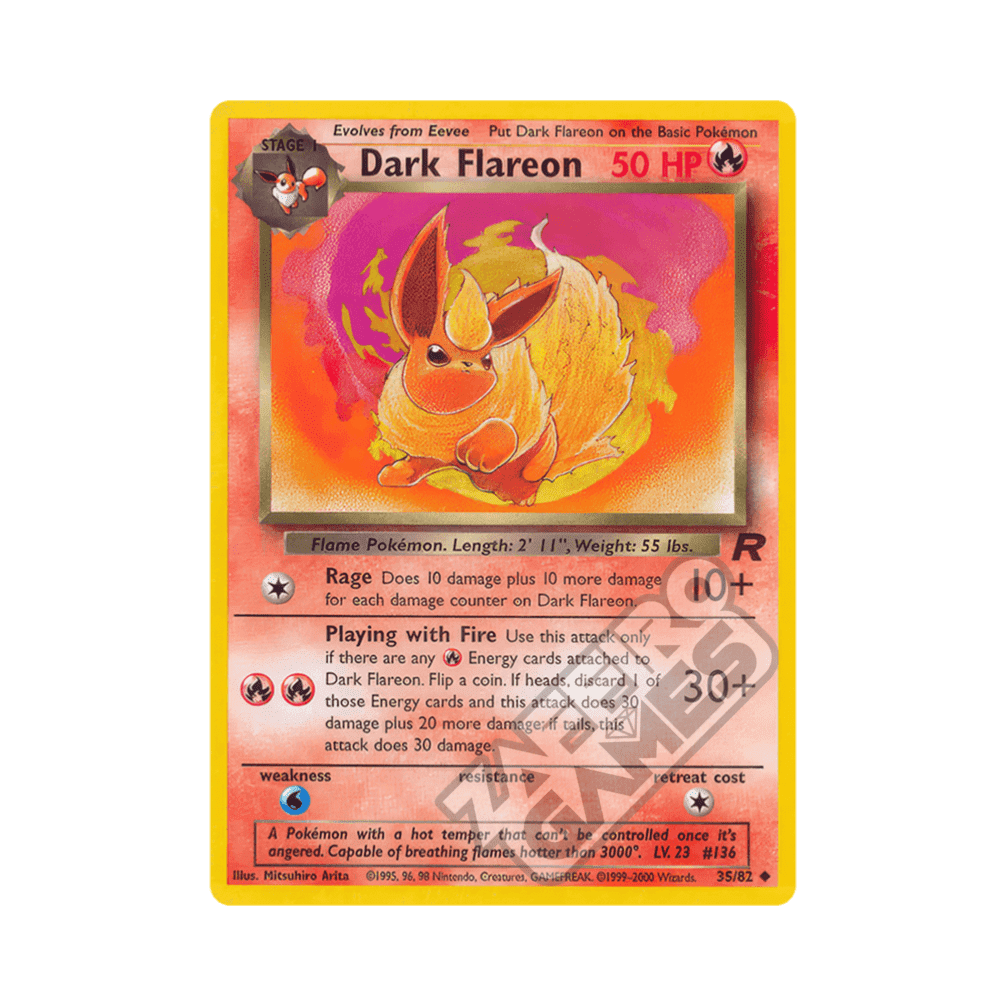 35/82 Dark Flareon Non Comune Unlimited (ITA) - Team Rocket rr