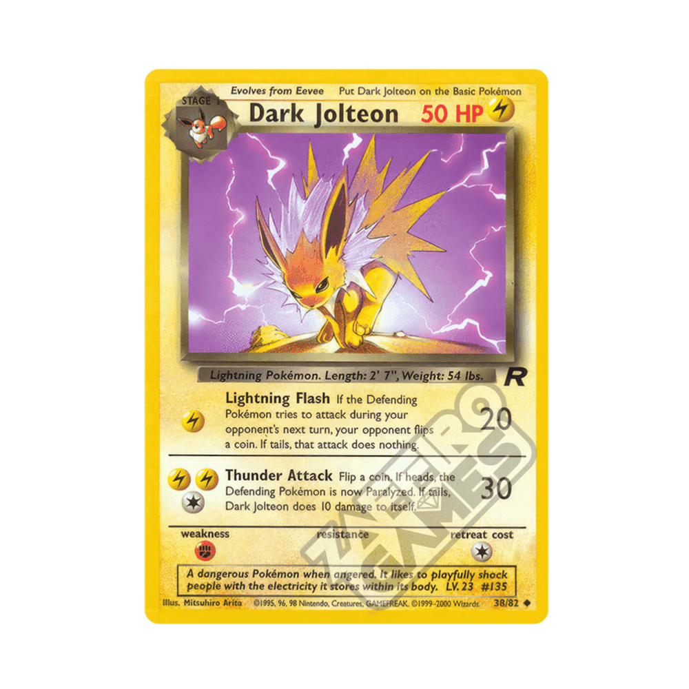 38/82 Dark Jolteon Non Comune Unlimited (ITA) - Team Rocket rr