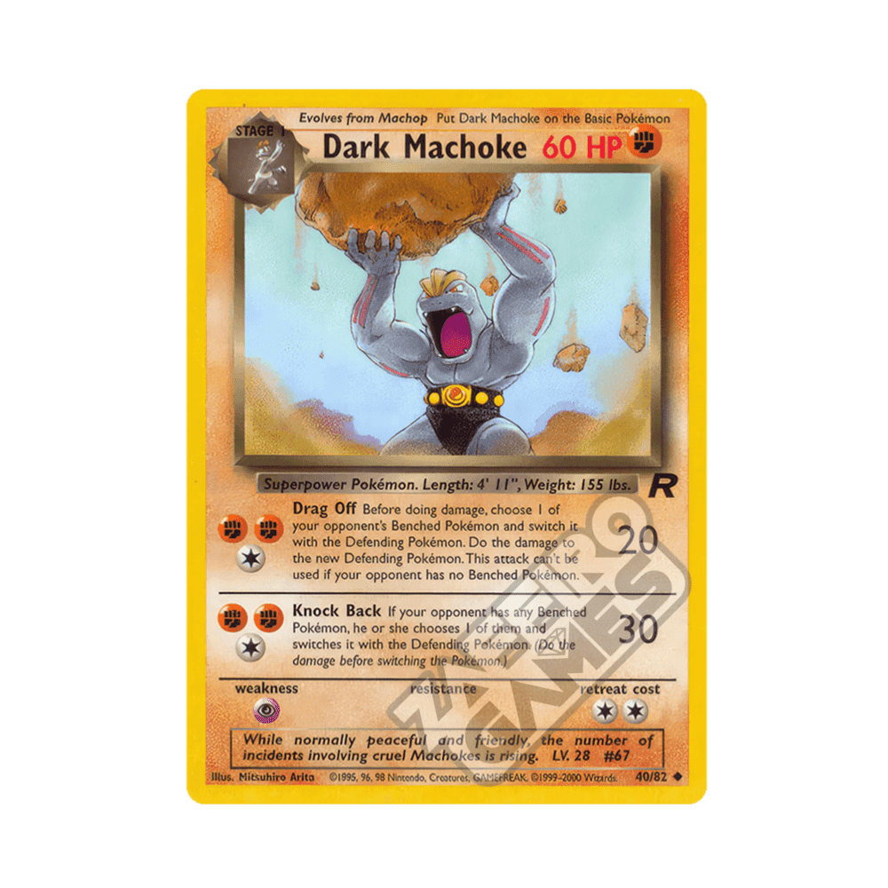 40/82 Dark Machoke Non Comune Unlimited (ITA) - Team Rocket rr