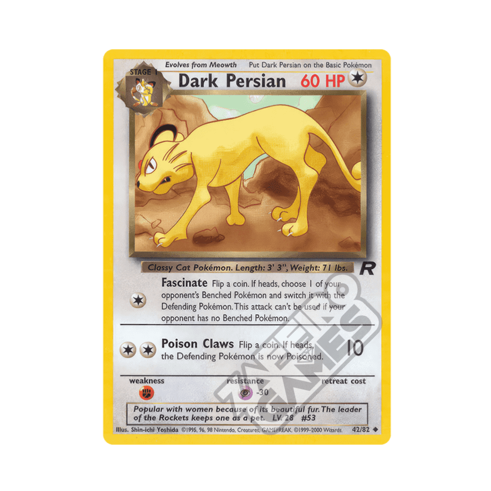 42/82 Dark Persian Non Comune Unlimited (ITA) - Team Rocket rr